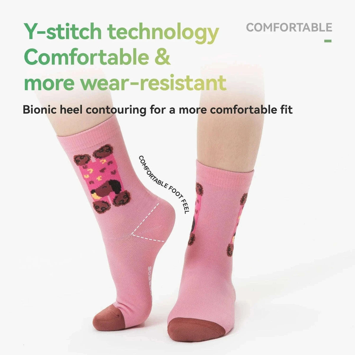 Breathable Compression Cycling Socks with Non-Slip Grip (2 Pairs)-490058-AC 2pairs / L(EUR 34-36)