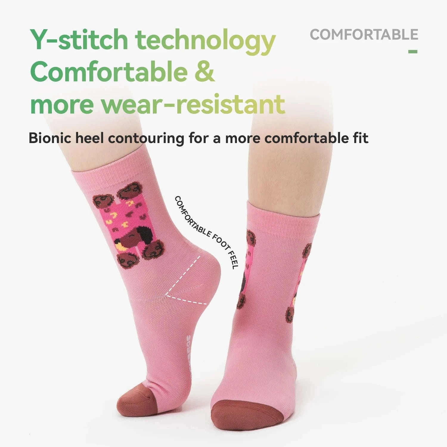 Breathable Compression Cycling Socks with Non-Slip Grip (2 Pairs)-490058-AC 2pairs / L(EUR 34-36)
