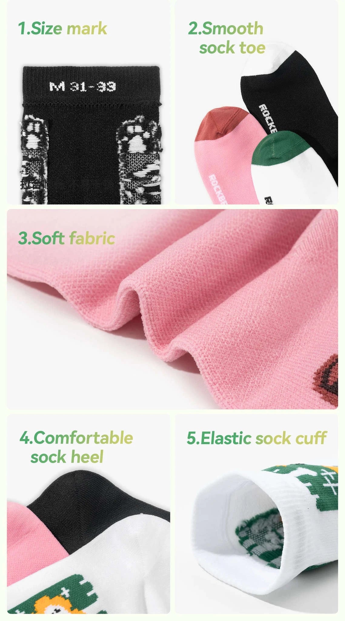 Breathable Compression Cycling Socks with Non-Slip Grip (2 Pairs)-490058-AC 2pairs / L(EUR 34-36)