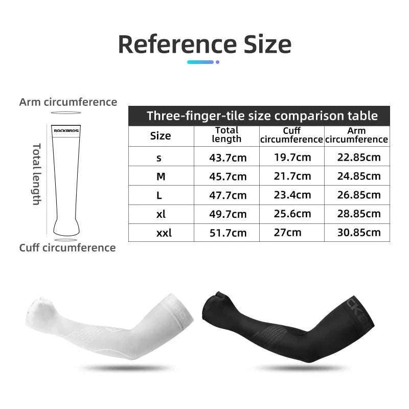 Breathable Cycling Arm Sleeves for Sun Protection and Comfort-XT057-1W / XL