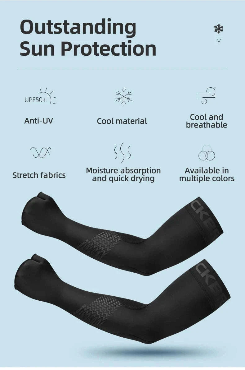 Breathable Cycling Arm Sleeves for Sun Protection and Comfort-XT057-1W / XL
