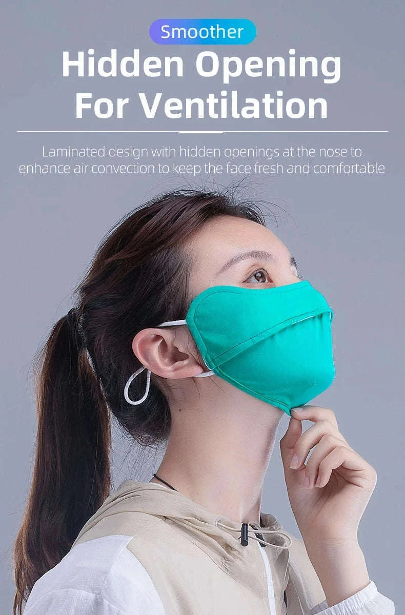 Breathable Cycling Face Mask Ice Silk UV Protection Scarf-KZ002BK 1pcs