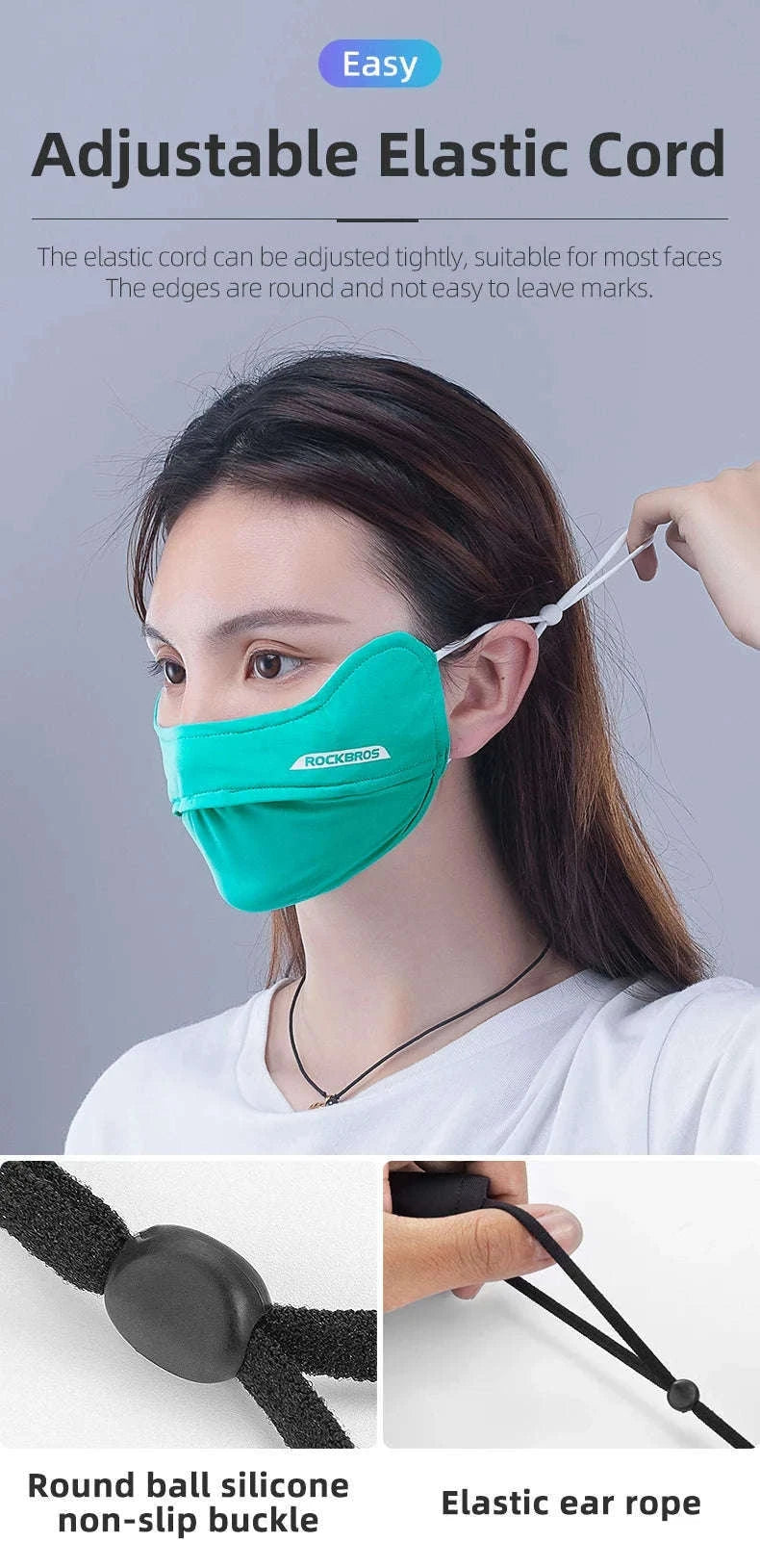 Breathable Cycling Face Mask Ice Silk UV Protection Scarf-KZ002BK 1pcs