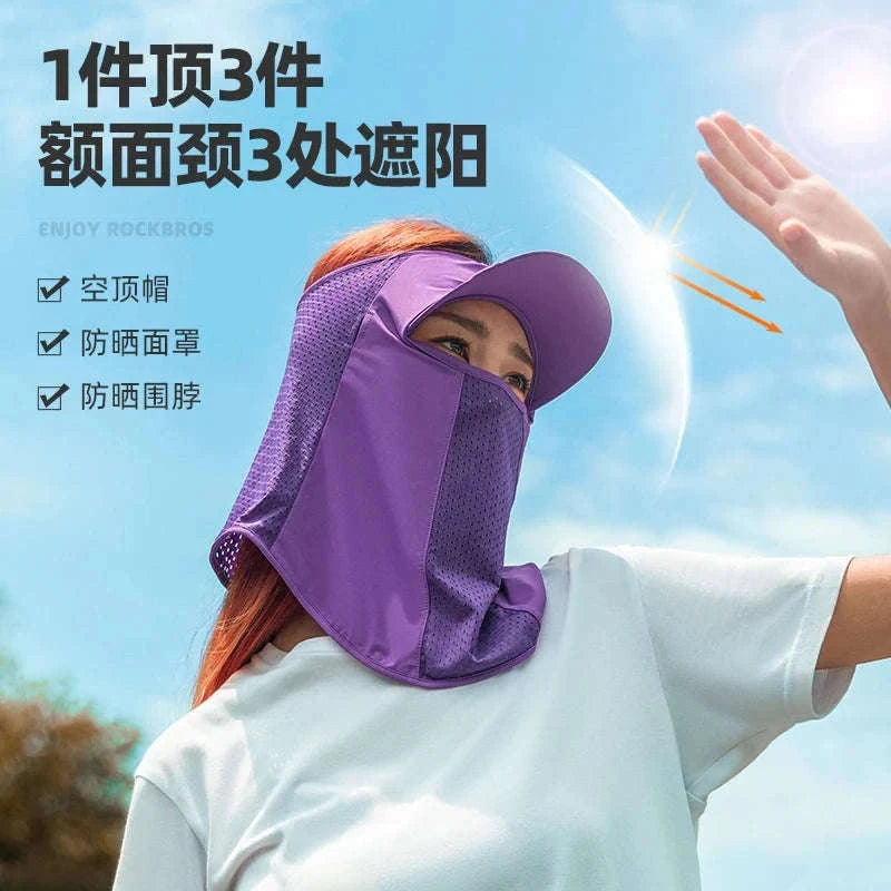 Breathable Cycling Face Mask with Brim for Summer Sun Protection-13230013001