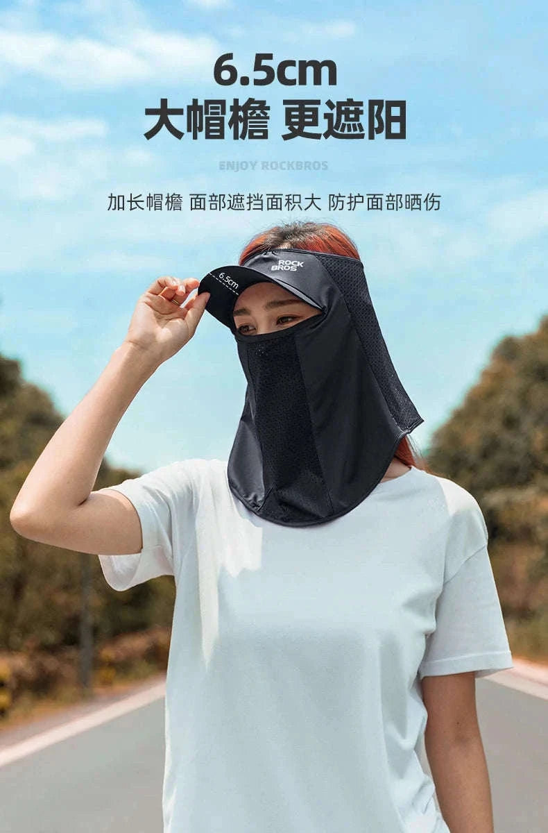 Breathable Cycling Face Mask with Brim for Summer Sun Protection-13230013001
