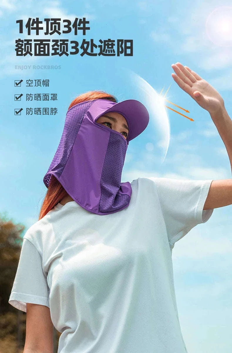Breathable Cycling Face Mask with Brim for Summer Sun Protection-13230013001