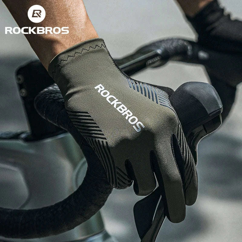 Breathable Cycling Gloves with Touchscreen Grip for Road & MTB-S310-01 full gloves / XL