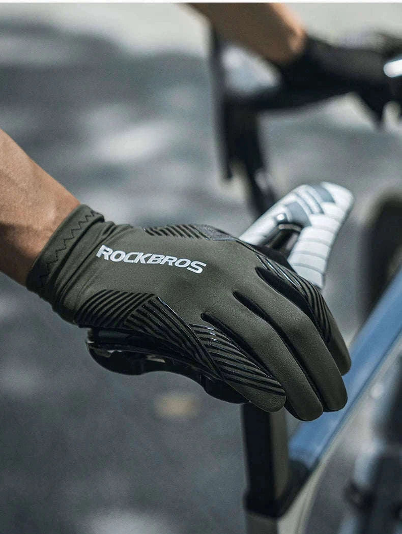 Breathable Cycling Gloves with Touchscreen Grip for Road & MTB-S310-01 full gloves / XL