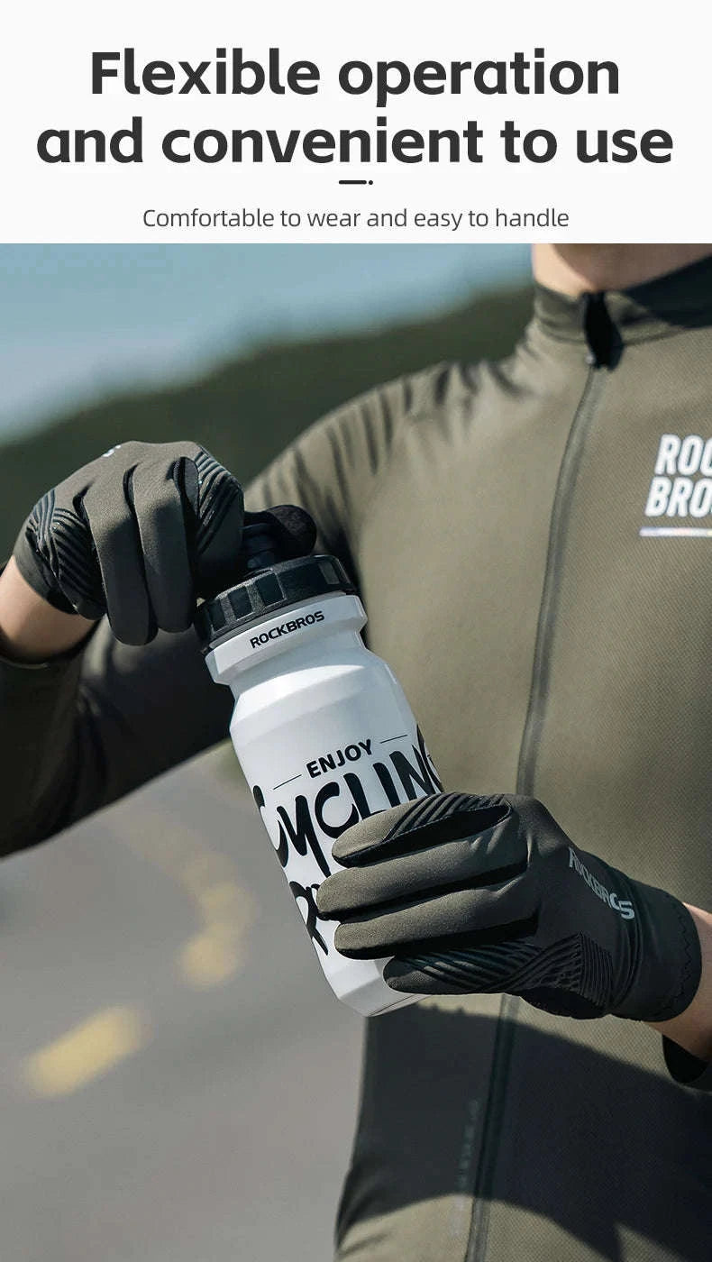 Breathable Cycling Gloves with Touchscreen Grip for Road & MTB-S310-01 full gloves / XL