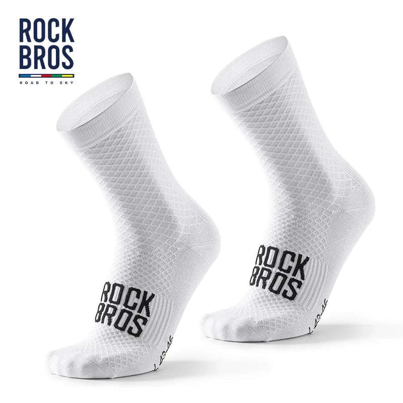 Breathable Cycling Socks with Elastic Support for Road & MTB-49210016-White / S(EUR 36-38)