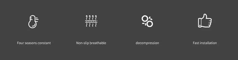 Breathable Fabric Car Seat Cover – 3D Massage Seat Cushion-Red 1Set