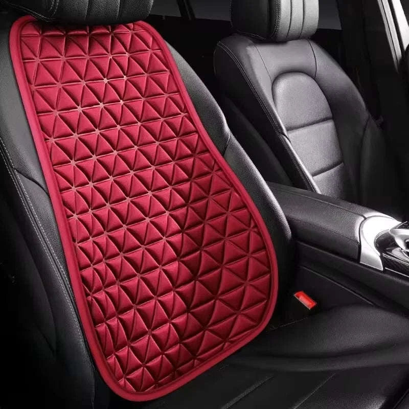 Breathable Fabric Car Seat Cover – 3D Massage Seat Cushion-Red 1Set