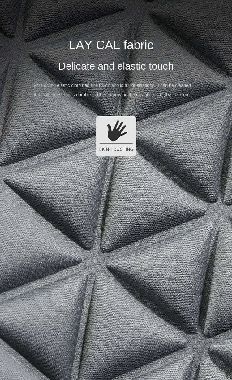 Breathable Fabric Car Seat Cover – 3D Massage Seat Cushion-Red 1Set