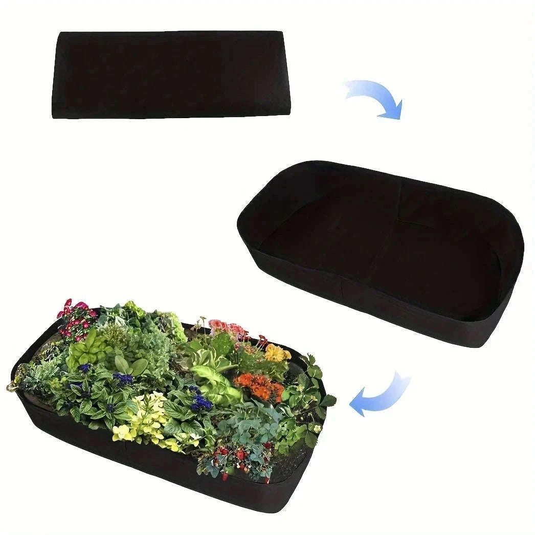 Breathable Fabric Elevated Garden Bed for Herbs and Vegetables-L