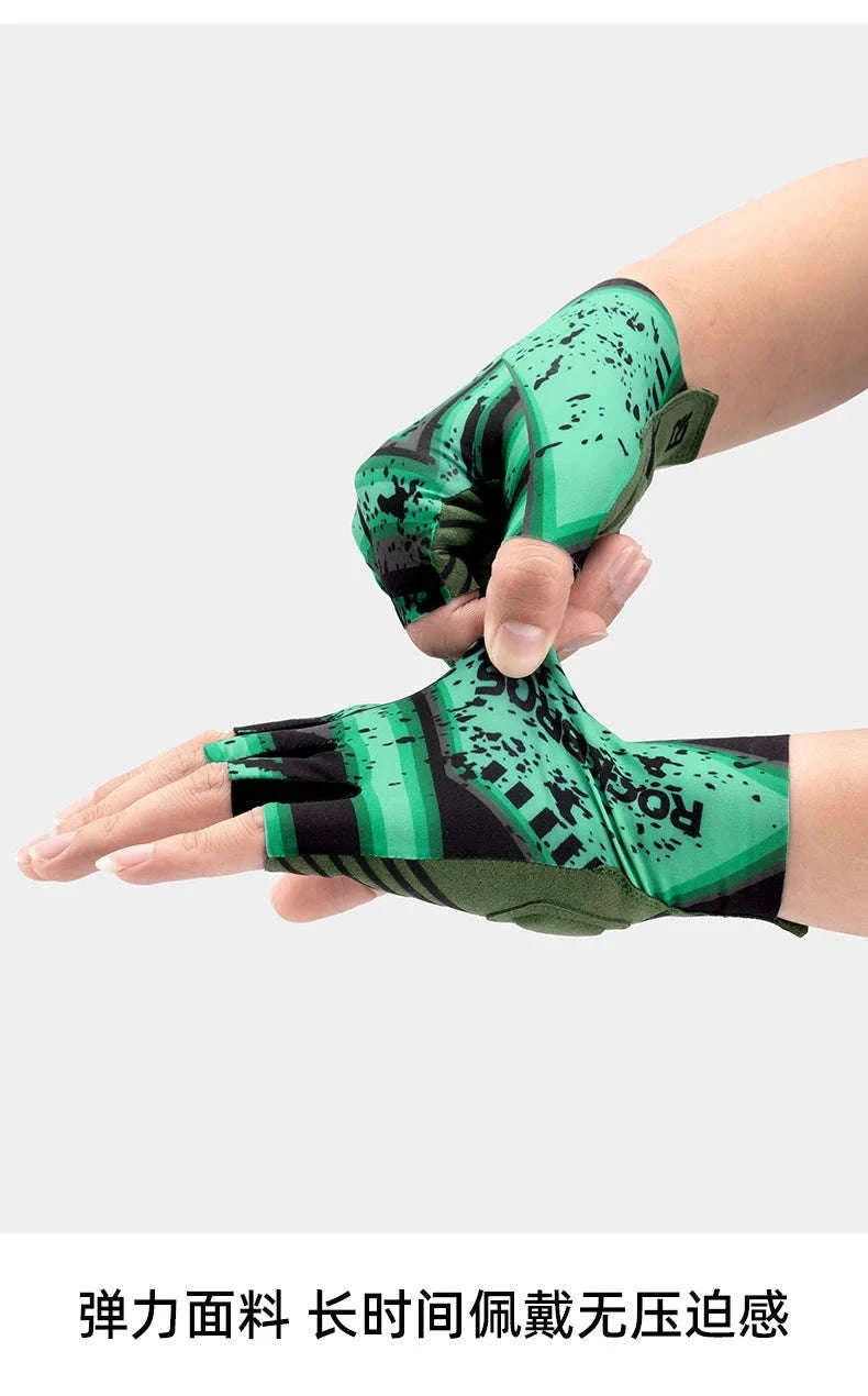 Breathable Fingerless Cycling Gloves with Anti-Slip Grip-S341-1 / S