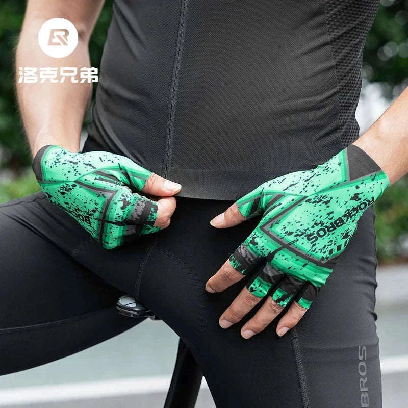 Breathable Fingerless Cycling Gloves with Anti-Slip Grip-S341-1 / S