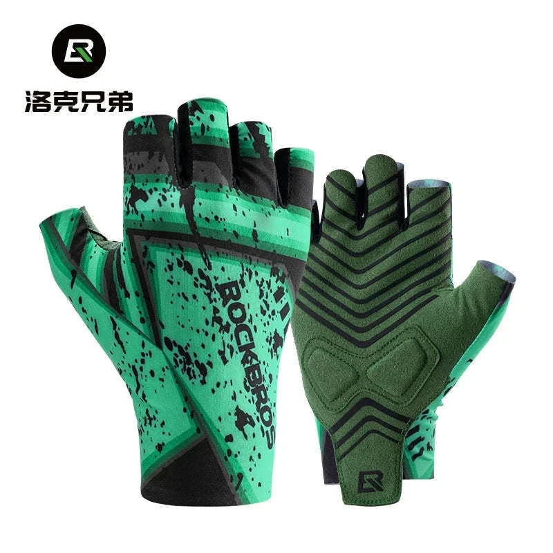 Breathable Fingerless Cycling Gloves with Anti-Slip Grip-S341-1 / S