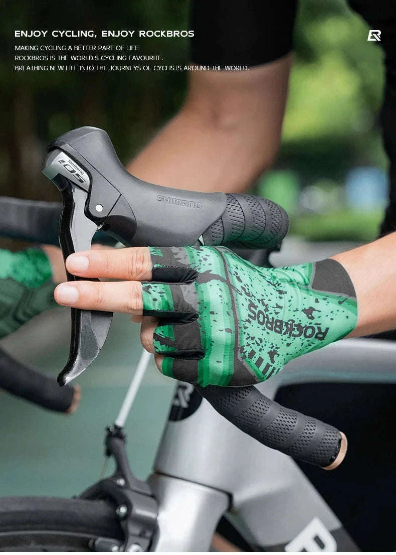 Breathable Fingerless Cycling Gloves with Anti-Slip Grip-S341-1 / S