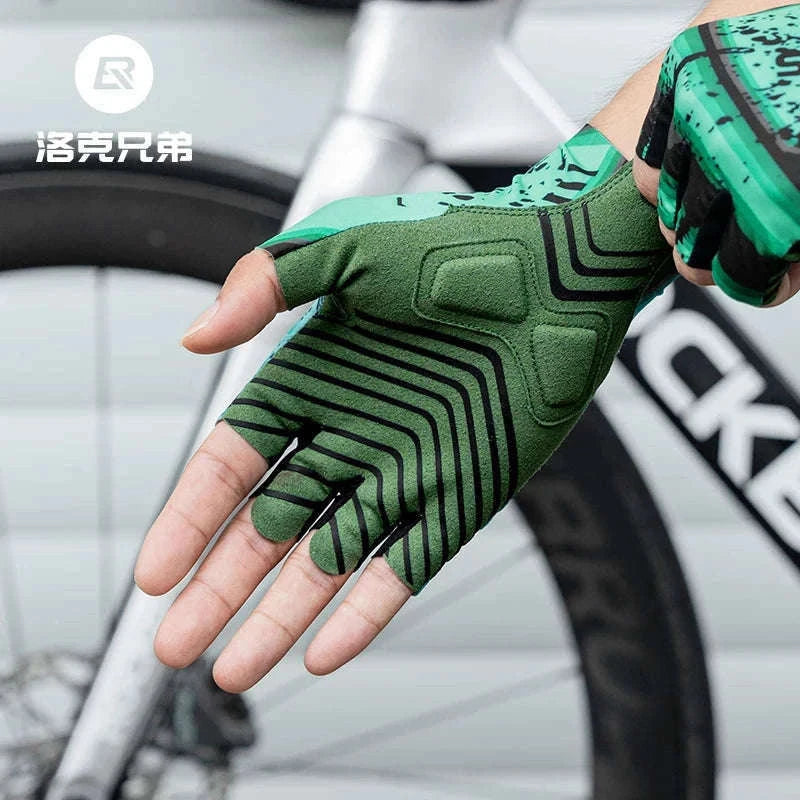 Breathable Fingerless Cycling Gloves with Anti-Slip Grip-S341-1 / S