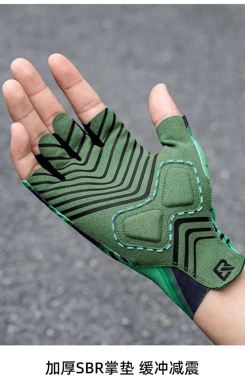 Breathable Fingerless Cycling Gloves with Anti-Slip Grip-S341-1 / S