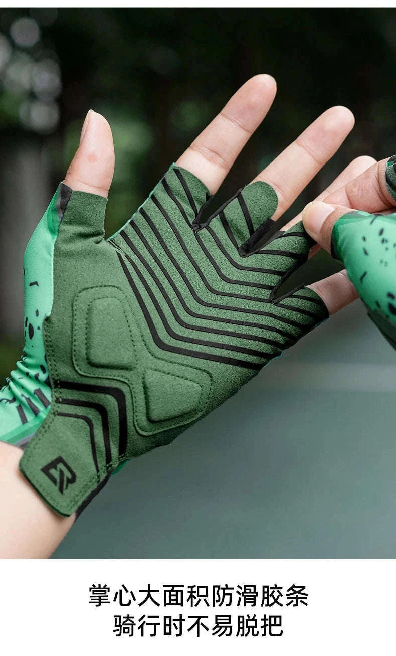 Breathable Fingerless Cycling Gloves with Anti-Slip Grip-S341-1 / S
