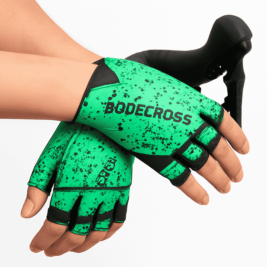 Breathable Fingerless Cycling Gloves with Anti-Slip Grip-S341-1 / S
