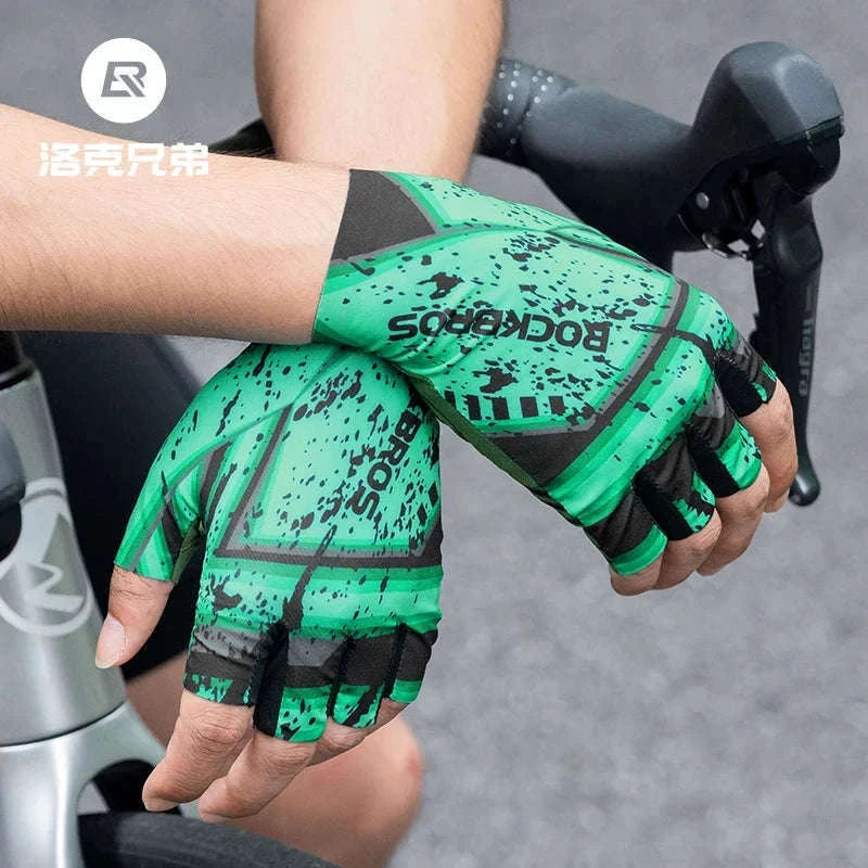 Breathable Fingerless Cycling Gloves with Anti-Slip Grip-S341-1 / S