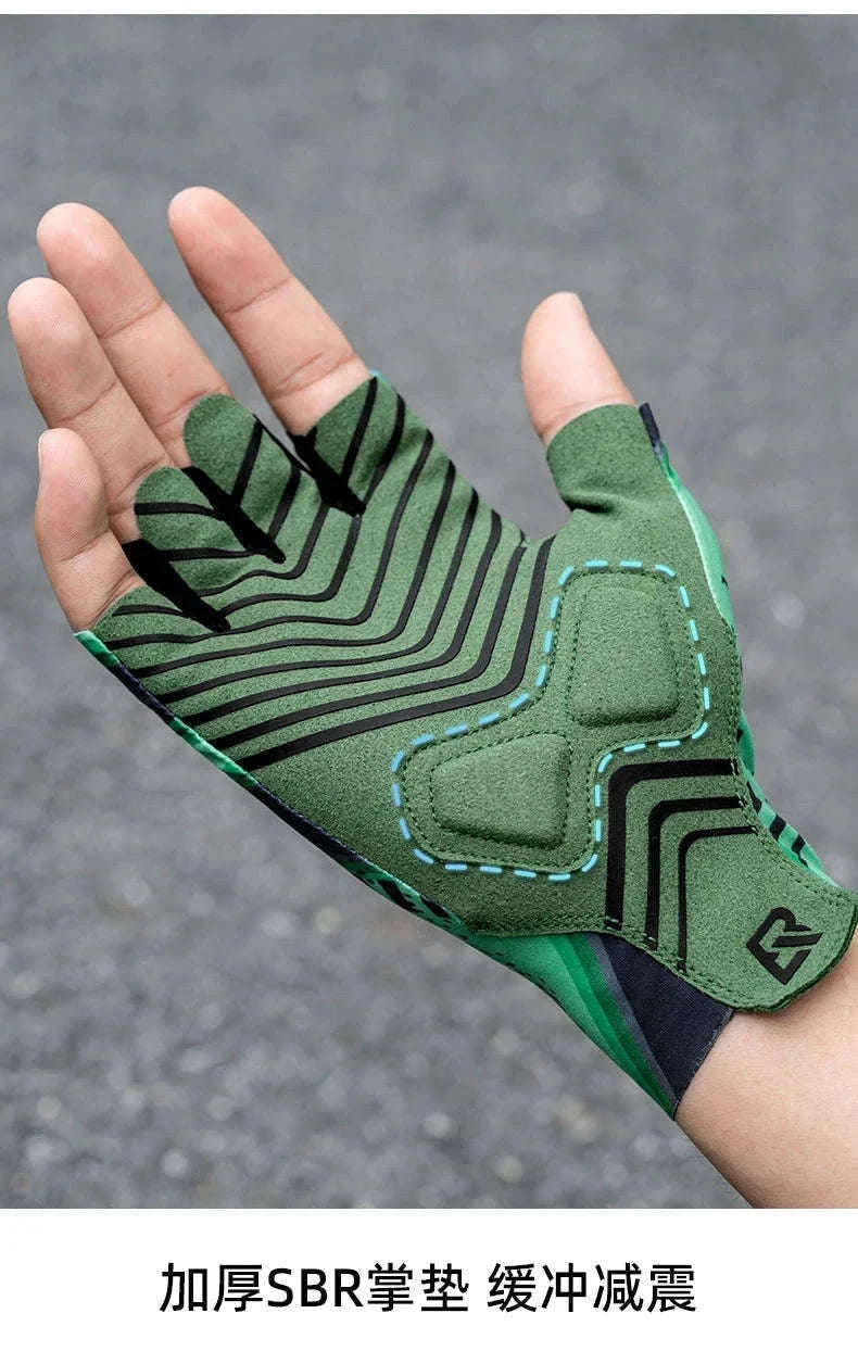 Breathable Fingerless Cycling Gloves with Anti-Slip Grip-S341-1 / S