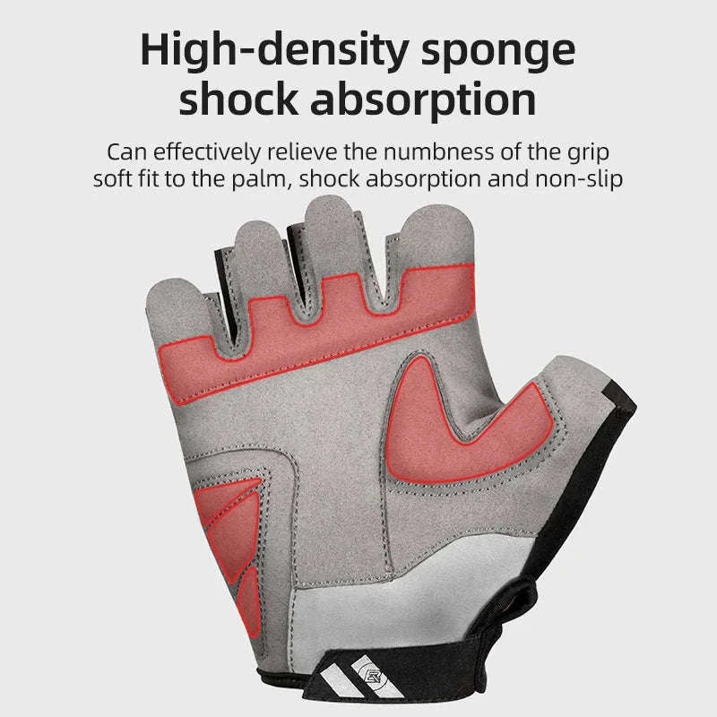 Breathable Half Finger Cycling Gloves Shockproof MTB Bike Gloves-S227 / S