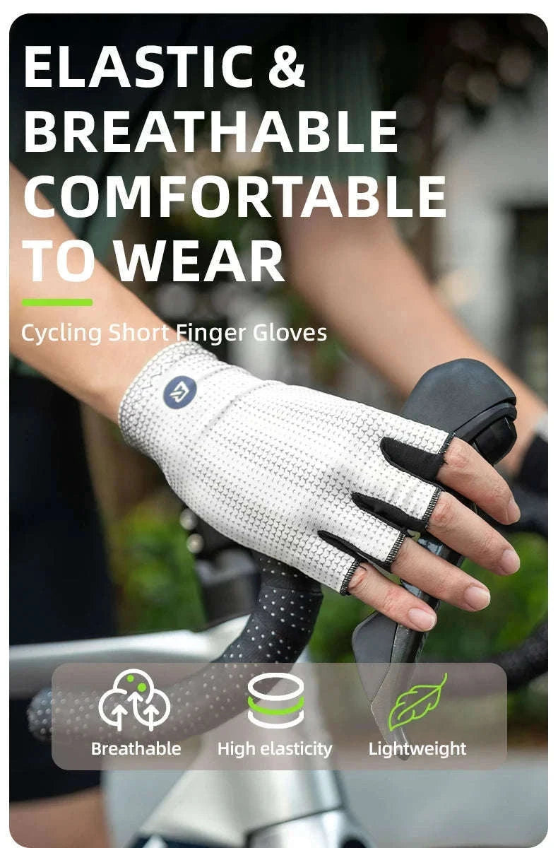 Breathable Half Finger Cycling Gloves with Anti-Slip Grip-S296-yellow / M
