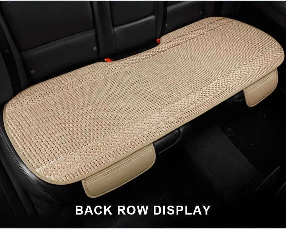 Breathable Ice Silk Car Seat Cover-Black 3pcs