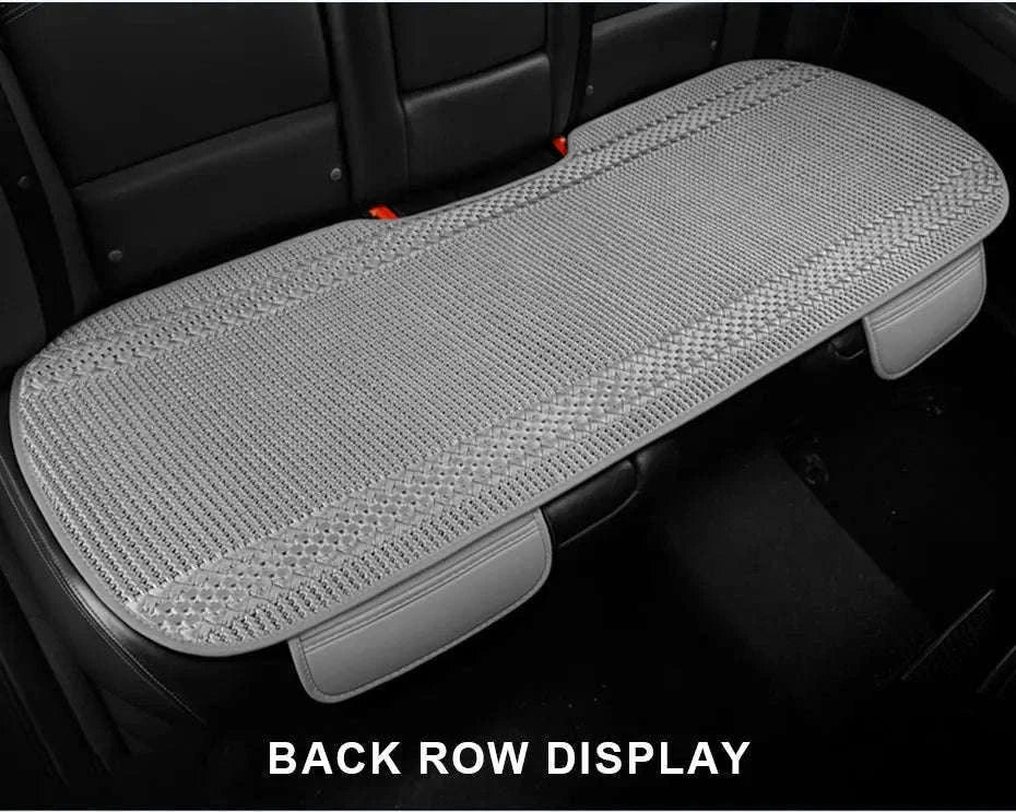 Breathable Ice Silk Car Seat Cover-Black 3pcs