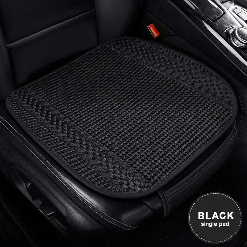 Breathable Ice Silk Car Seat Cover-Black 3pcs