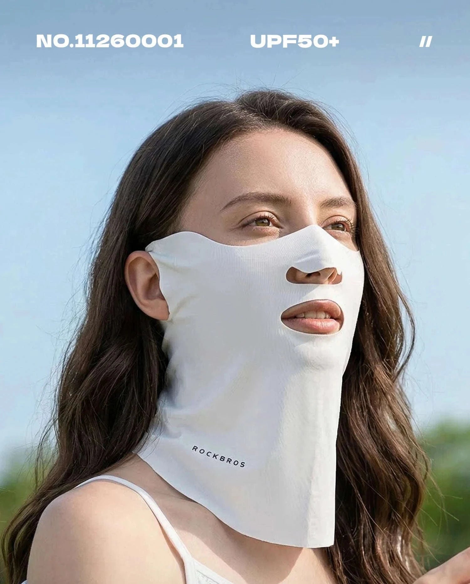 Breathable Ice Silk Face Scarf UV Protection Cycling Mask-MZ024-BK / One Size
