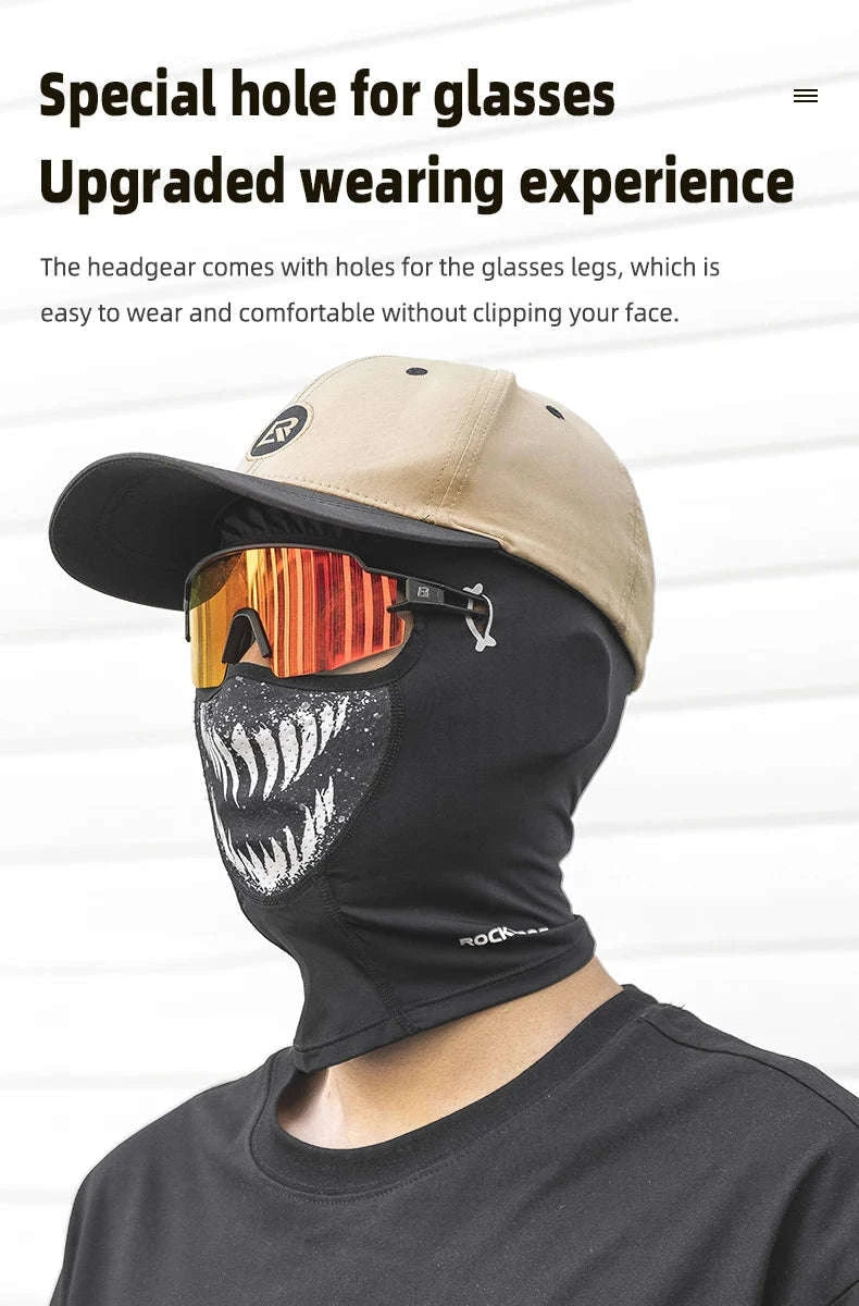 Breathable Ice Silk Motorcycle Face Mask with Eye Holes-YPP084