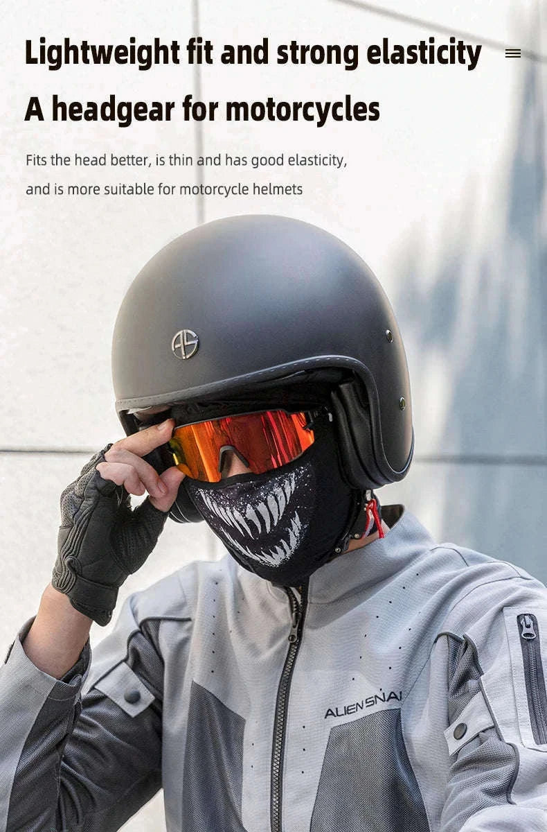 Breathable Ice Silk Motorcycle Face Mask with Eye Holes-YPP084