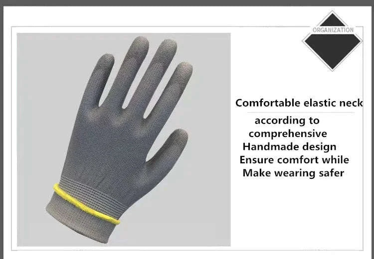 Breathable Polyurethane Work Gloves-Black 30 pairs / M