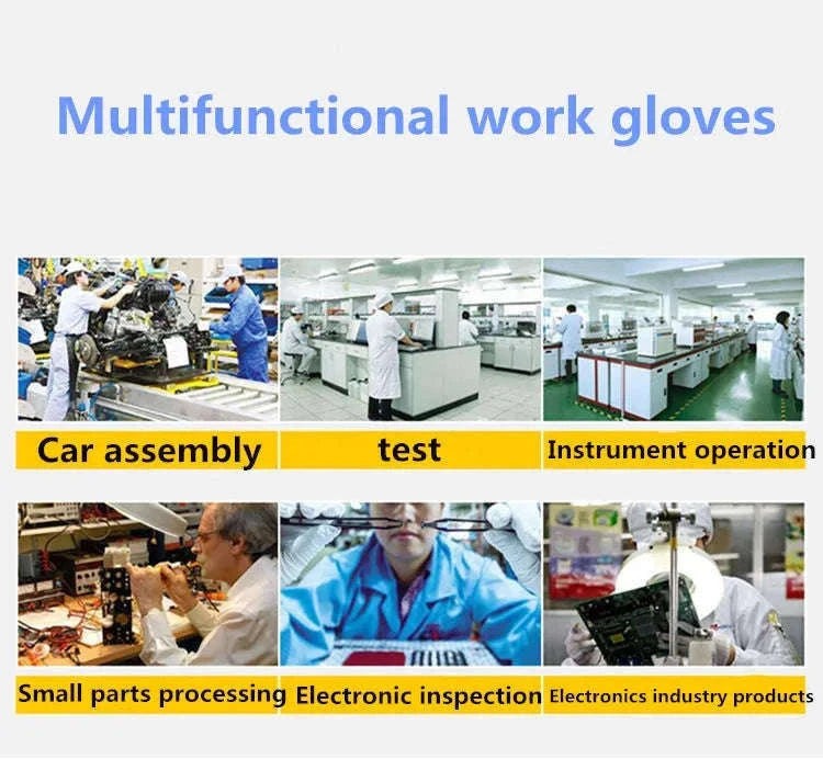 Breathable Polyurethane Work Gloves for Grip and Comfort-Black 30 pairs / M