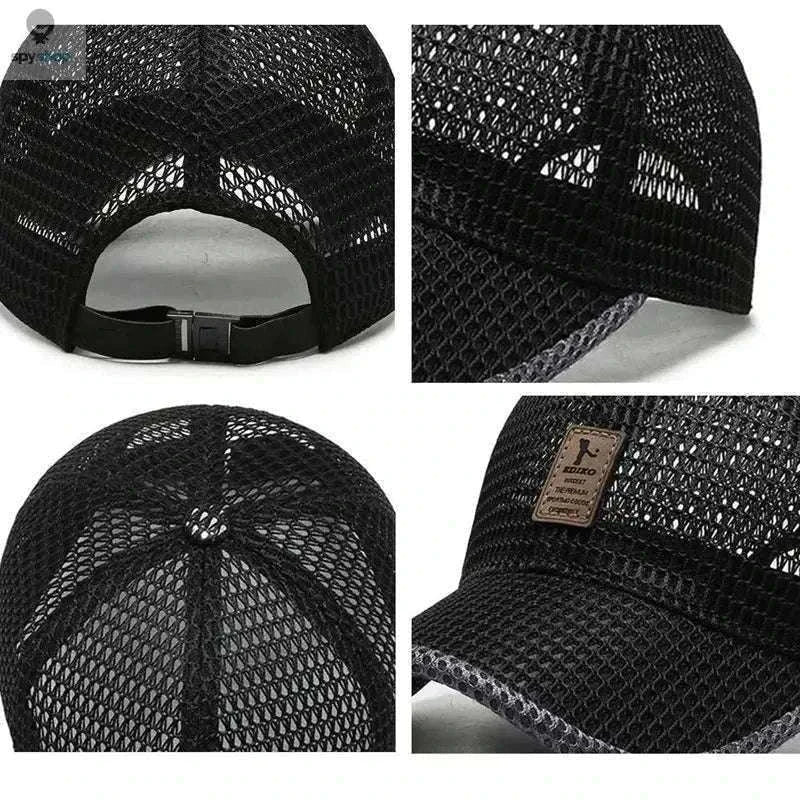 Breathable Quick-Dry Mesh Sunhat for Cool Outdoor Comfort-Dark Gray