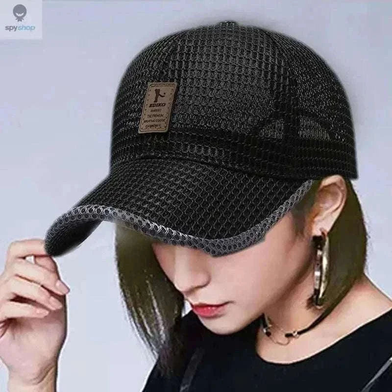 Breathable Quick-Dry Mesh Sunhat for Cool Outdoor Comfort-Dark Gray