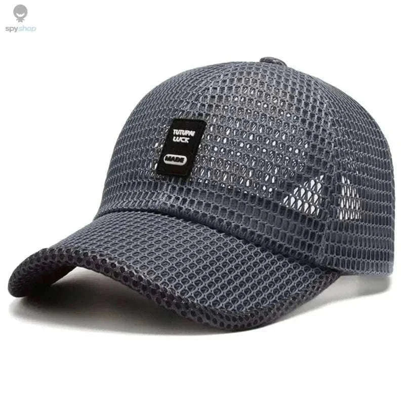 Breathable Quick-Dry Mesh Sunhat for Cool Outdoor Comfort-Dark Gray