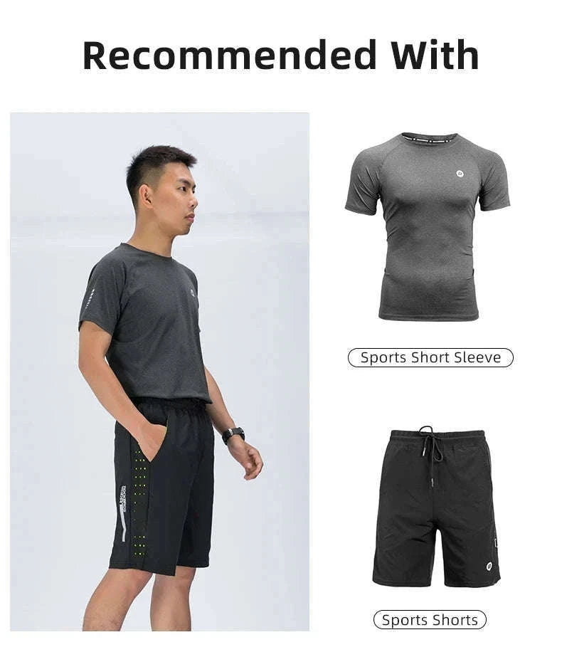 Breathable Quick-Dry Running Shorts with UV Protection for Men-LKK014 / Asian L(EUR M)