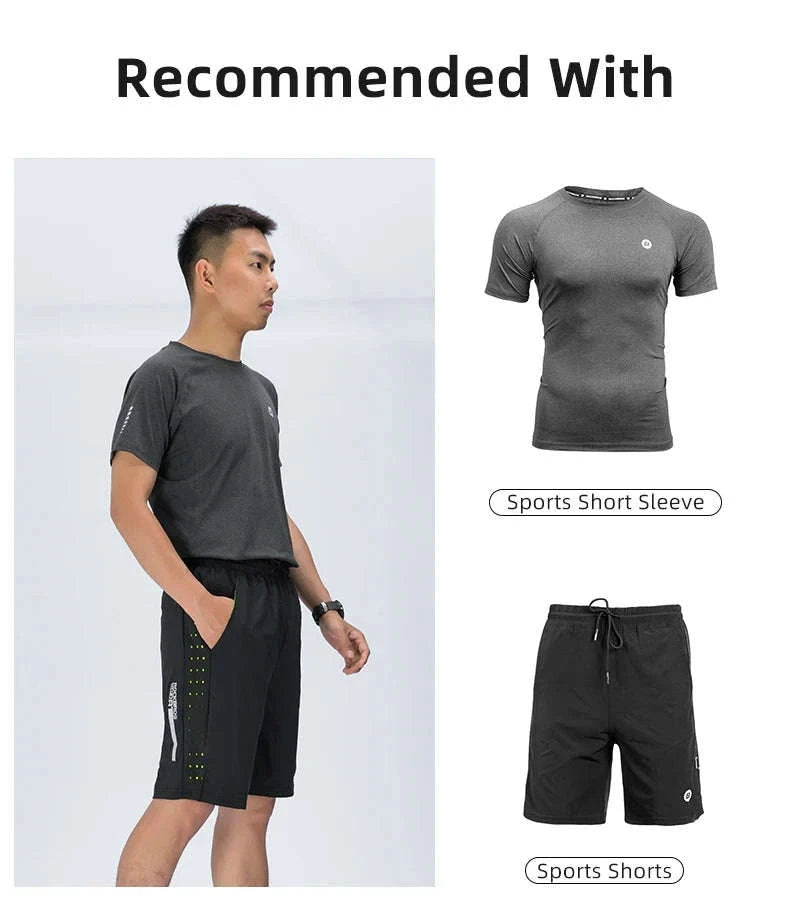 Breathable Quick-Dry Running Shorts with UV Protection for Men-LKK014 / Asian L(EUR M)