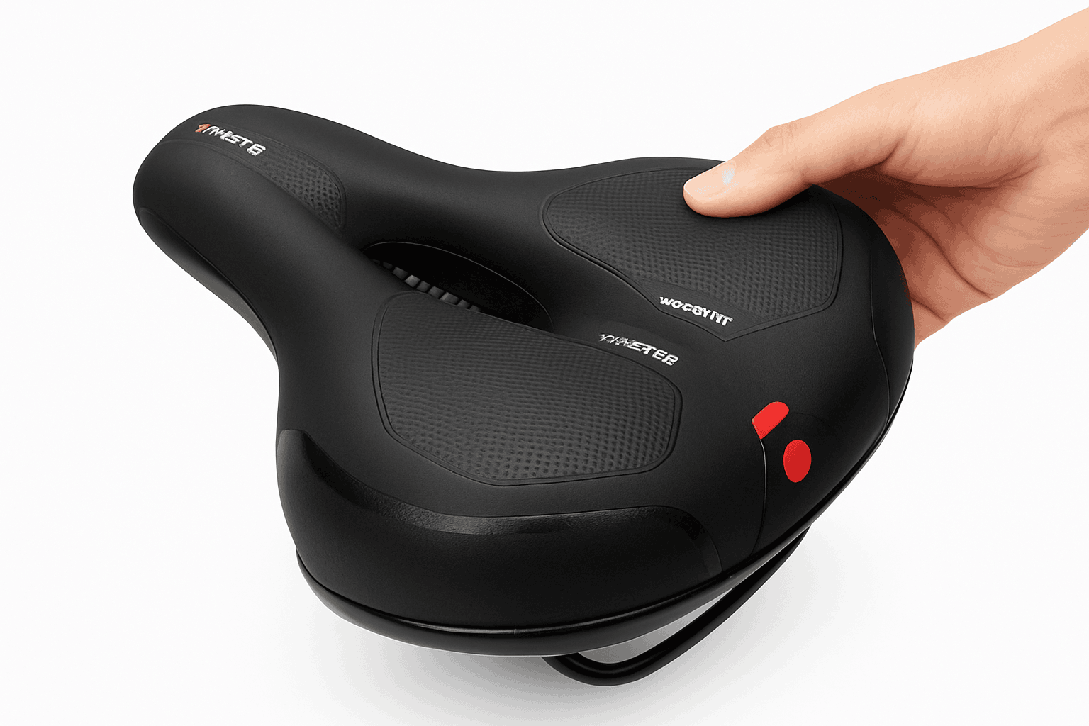 Breathable Shock Absorbing Bike Saddle Wide Comfort Seat MTB Road-Red
