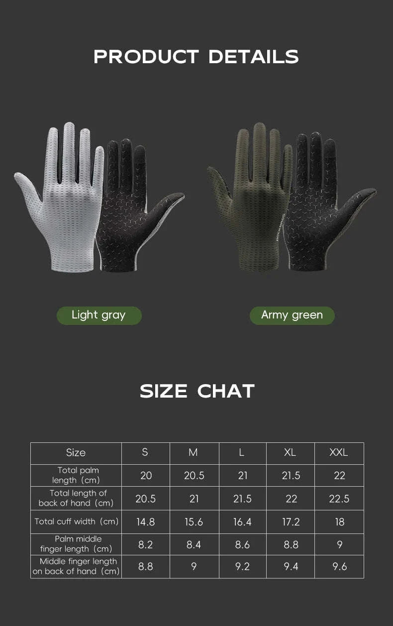 Breathable Touch Screen Cycling Gloves for Men and Women-S376-1GN / XL
