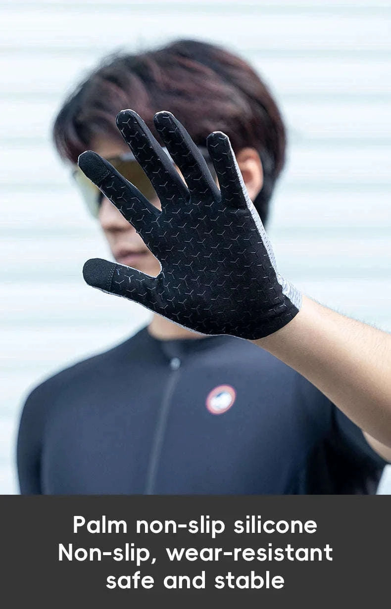 Breathable Touch Screen Cycling Gloves for Men and Women-S376-1GN / XL