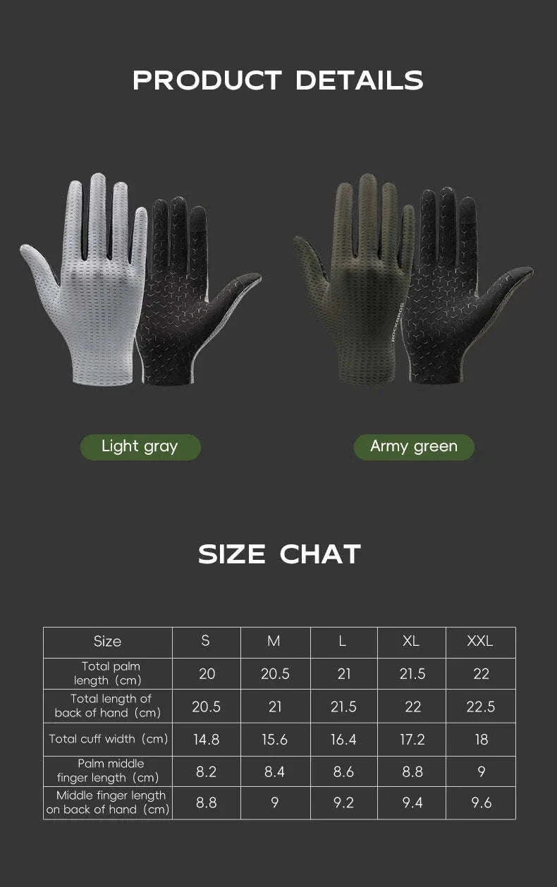 Breathable Touch Screen Cycling Gloves for Men and Women-S376-1GN / XL