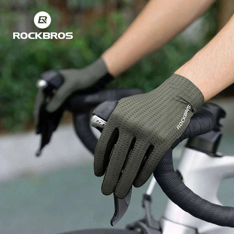 Breathable Touch Screen Cycling Gloves for Men and Women-S376-1GN / XL