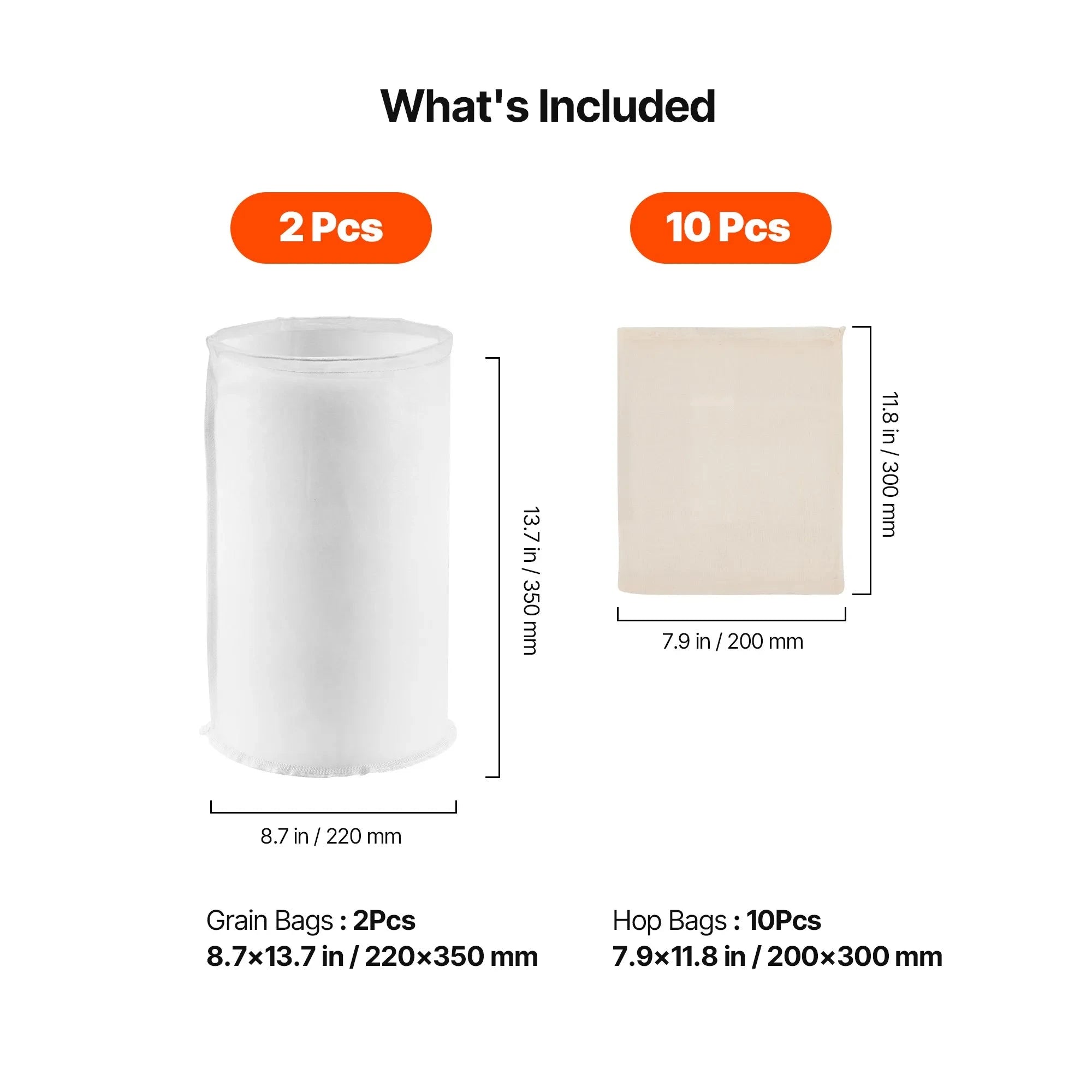 Brew Bags 2-Piece Set for Automatic Beer Brewer-12pcs / United States