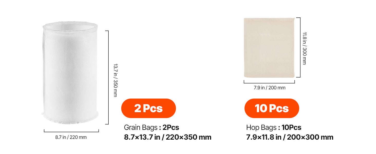 Brew Bags 2-Piece Set for Automatic Beer Brewer-12pcs / United States
